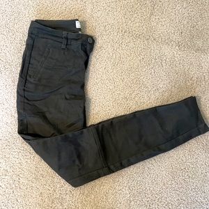 Olive/Army green stretch moto pants